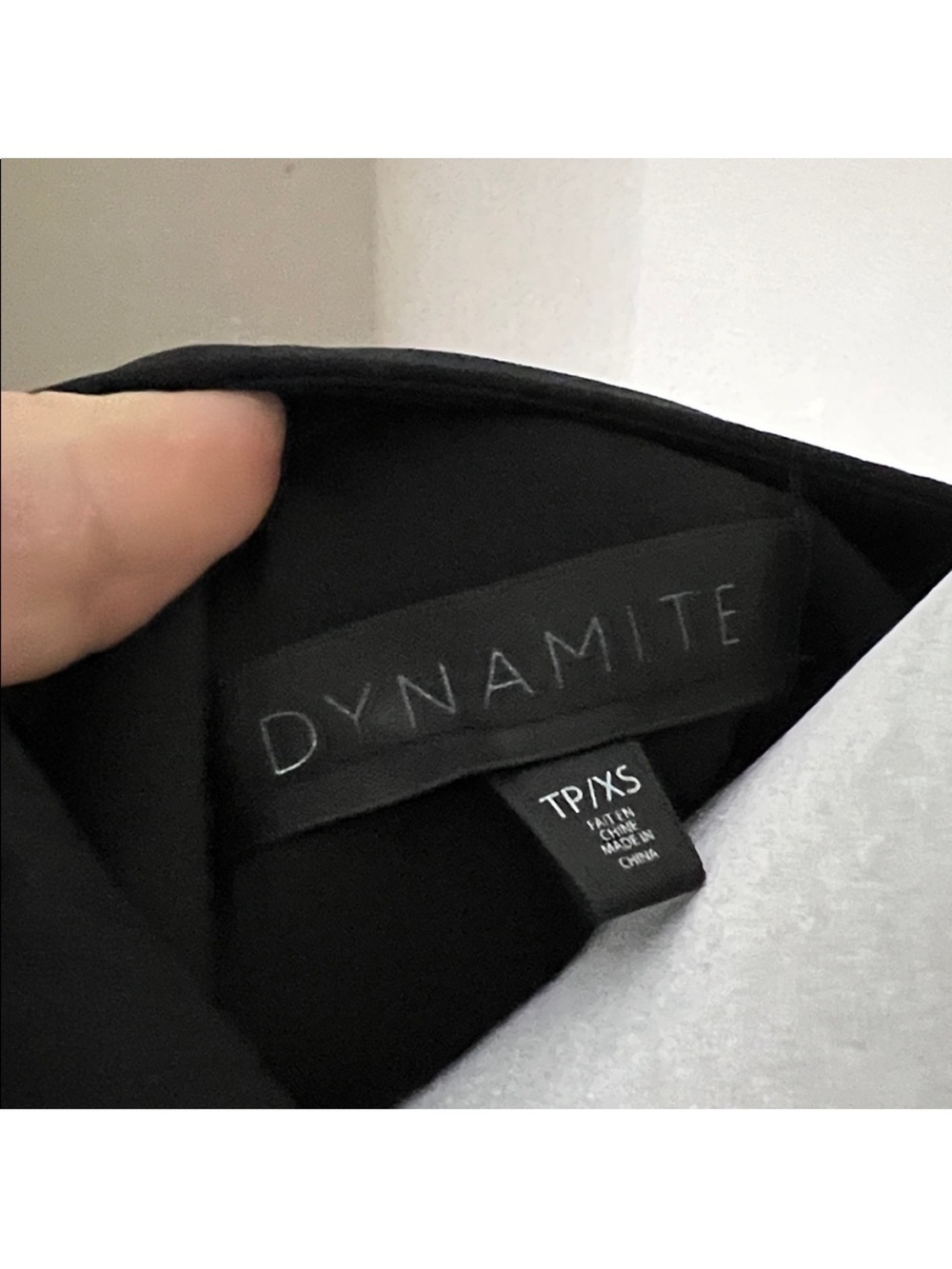 Dynamite • Women’s XS • Black • Long Sleeve • Cinched Waist Dress • Half Zipper - Picture 2 of 6